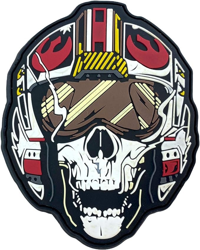 Rogue Squadron Skull Tactical PVC Airsoft Paintball Cosplay Fan Patch