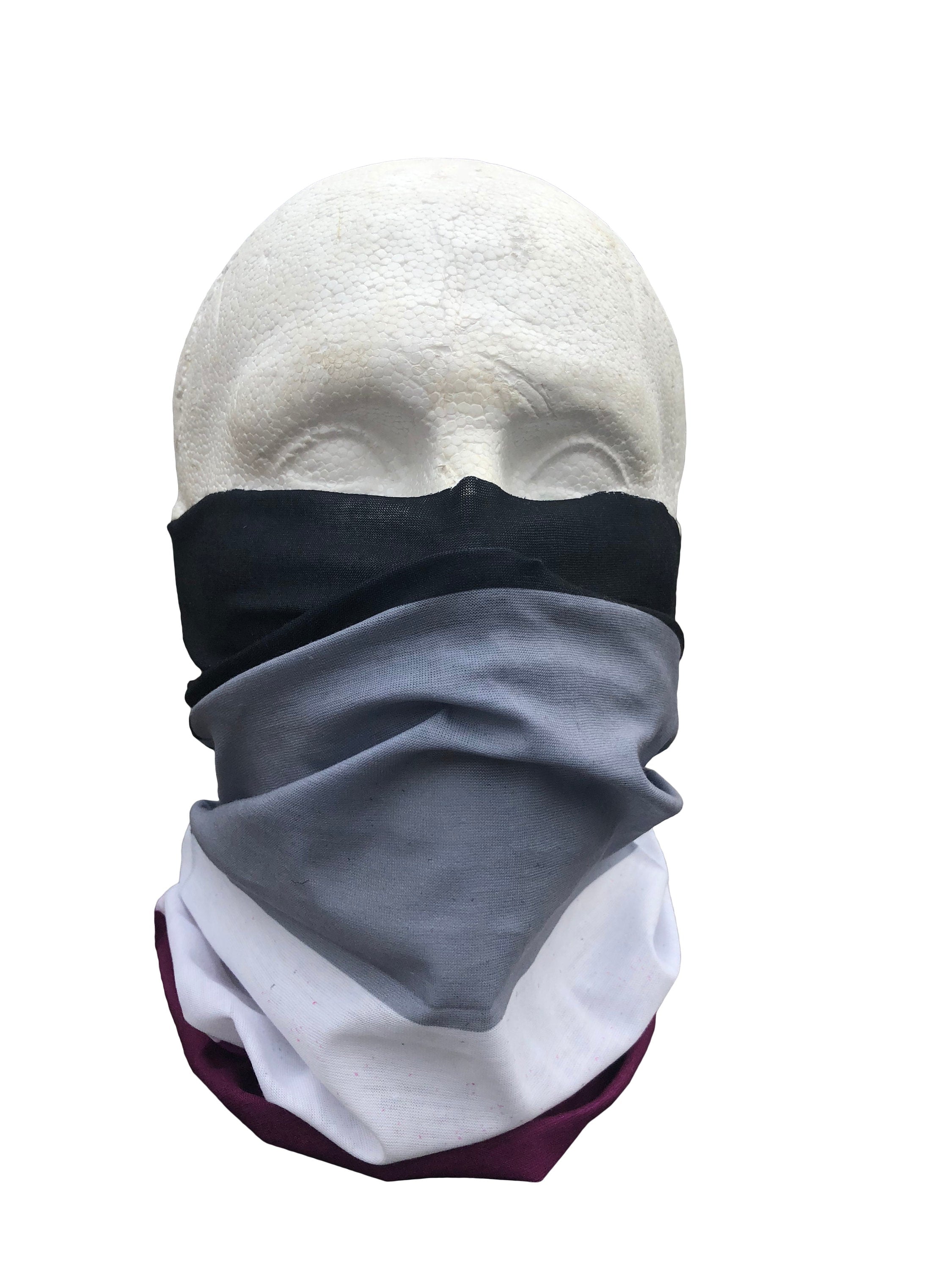 Asexual LBGTQ Gay Pride Flag Quick Dry Microfibre Bandana Neck Snood Head Wrap Headband Scarf Face Mask Ultra Soft Elastic Headscarf