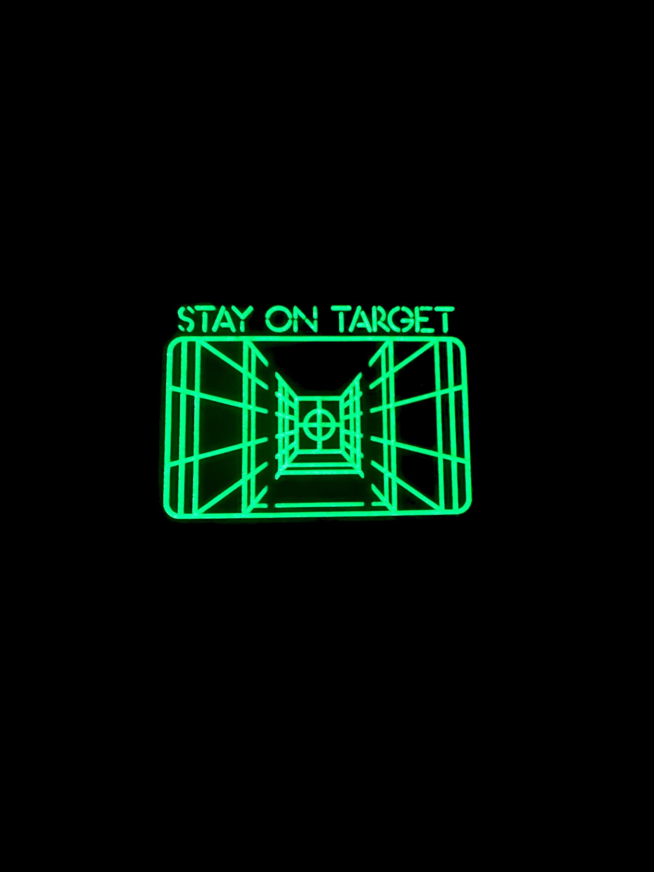Stay on Target Airsoft Paintball PVC Morale Fan Patch
