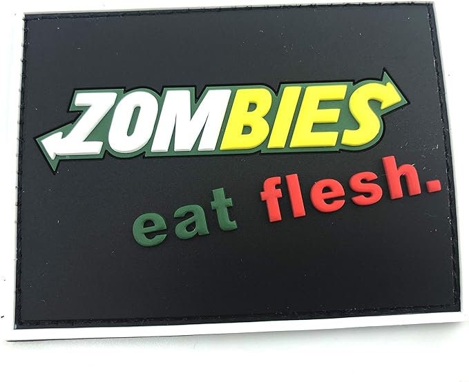 Zombies Eat Flesh PVC Tactical Airsoft Paintball Morale Patch