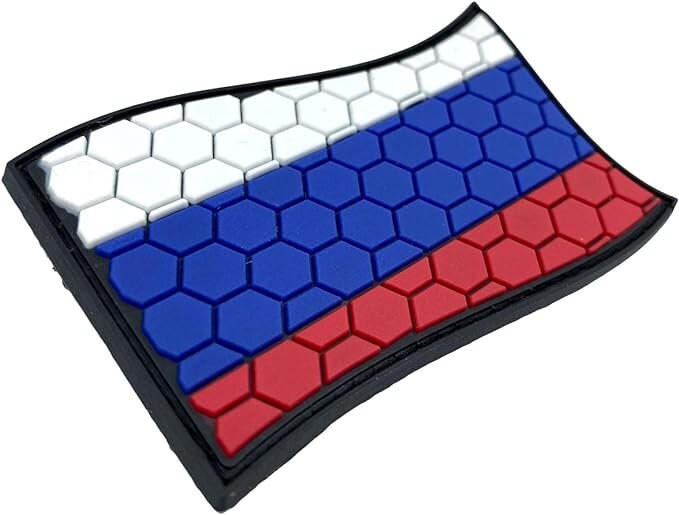 Russia Russian Pоссия Honeycomb Flag Airsoft PVC Morale Cosplay Team Patch