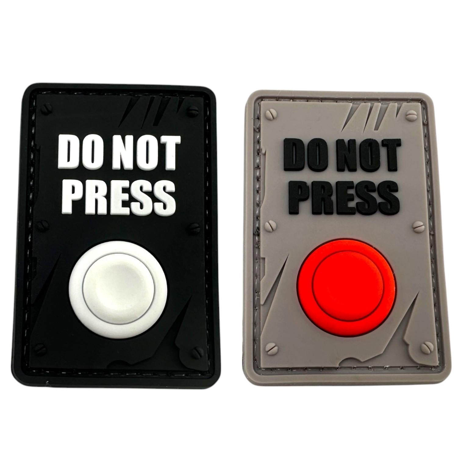 Do Not Press Button Airsoft Paintball PVC Morale Team Patch