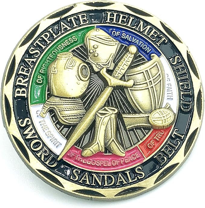 10 Pack Collection Put on the Full Armor of God Masonic Mason Cosplay Metal Pin Badge Brooch in Gift Box