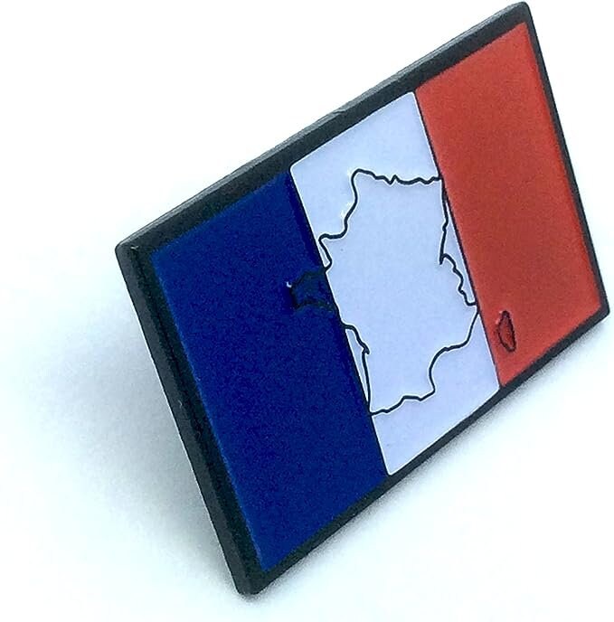 Embossed France French Country Flag Metal Pin Badge Brooch