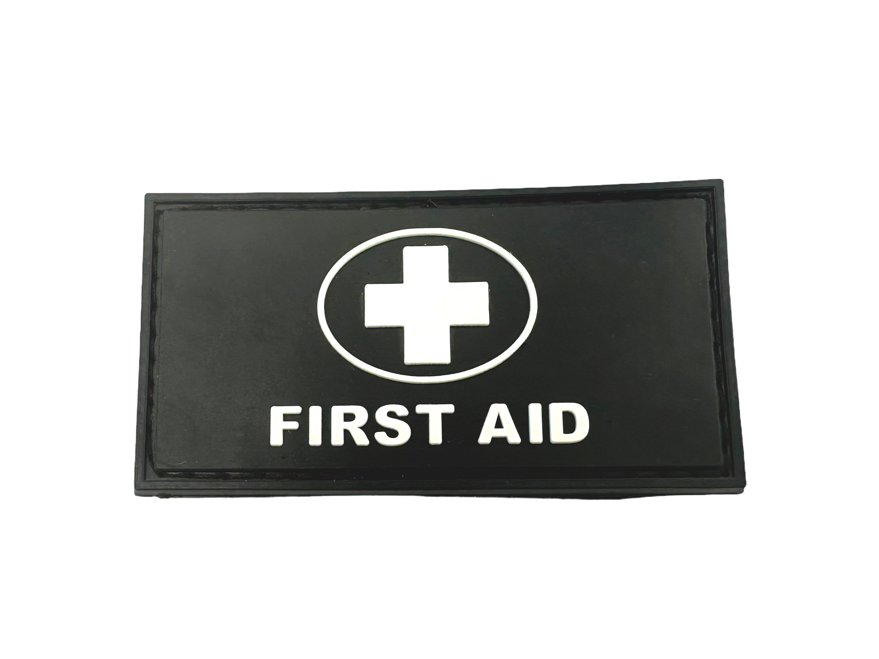 First Aid Medic Black Glow in the Dark Tactical PVC Airsoft Paintball Cosplay Patch
