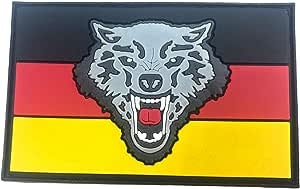 Deutschland German Germany Wolf Flag Airsoft PVC Morale Cosplay Team Patch