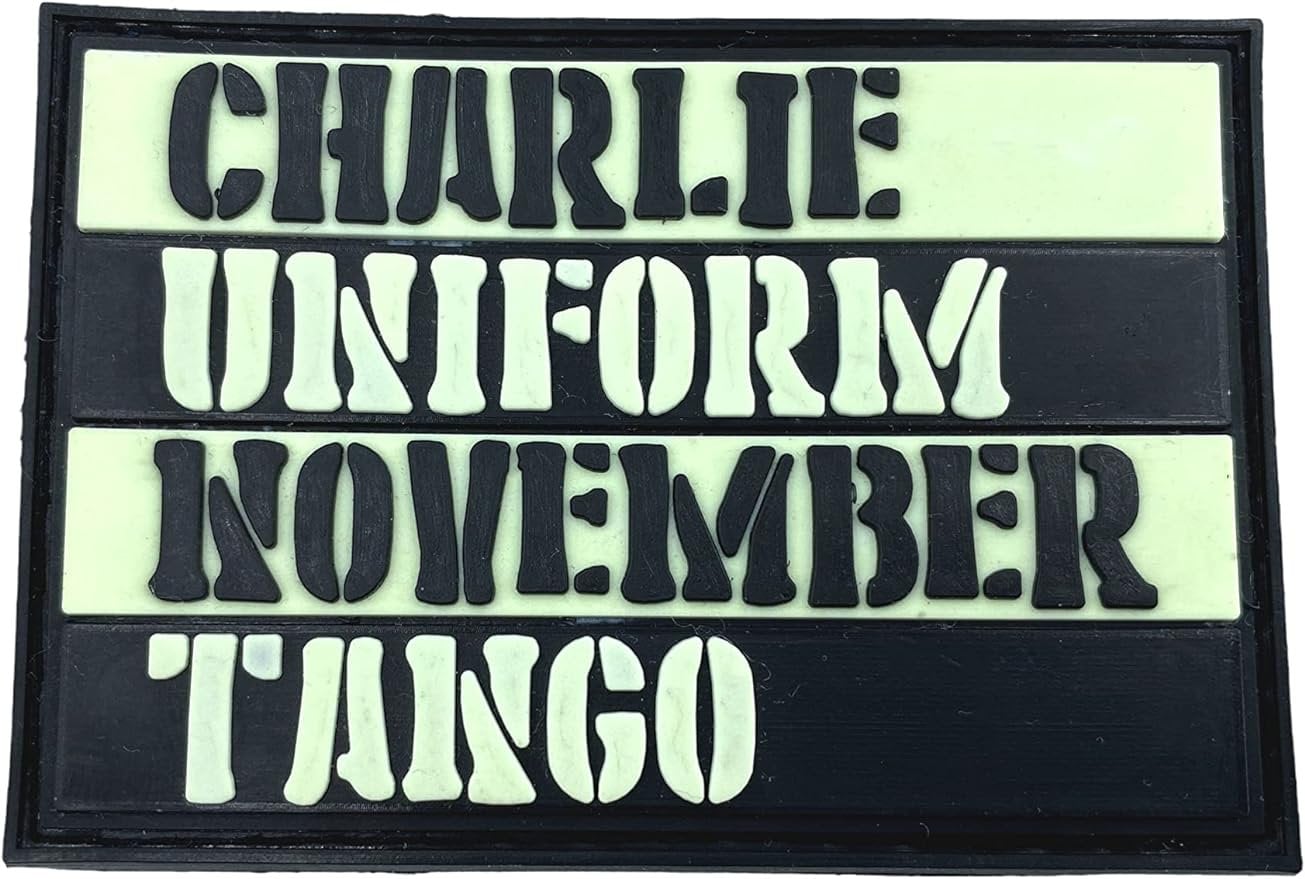 Charlie Uniform November Tango Paintball Airsoft PVC Morale Tactical Patch