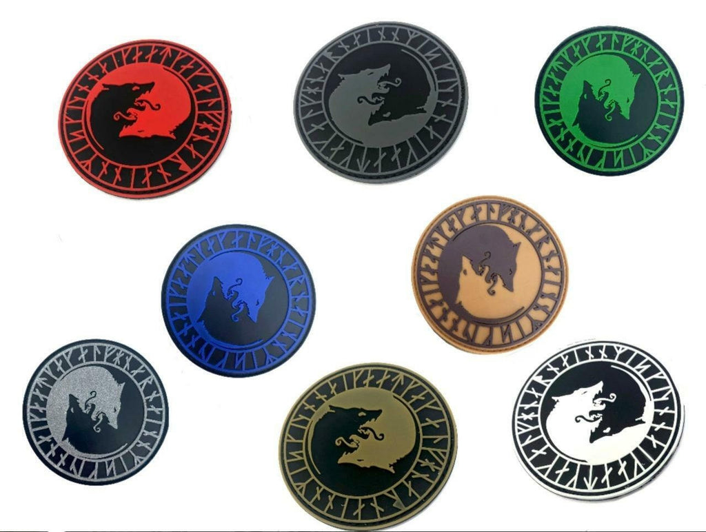 Viking Wolf Geri and Freki Norse Rune PVC Airsoft Paintball Cosplay Morale Patch