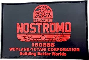 USCSS Nostromo Alien Weyland Yutani Building Better Worlds Airsoft Paintball PVC Morale Sci Fi Patch