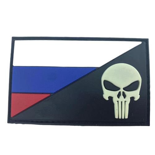 European Countries EU Skull Glow in the Dark Flag Airsoft Paintball PVC Morale Cosplay Team Patch