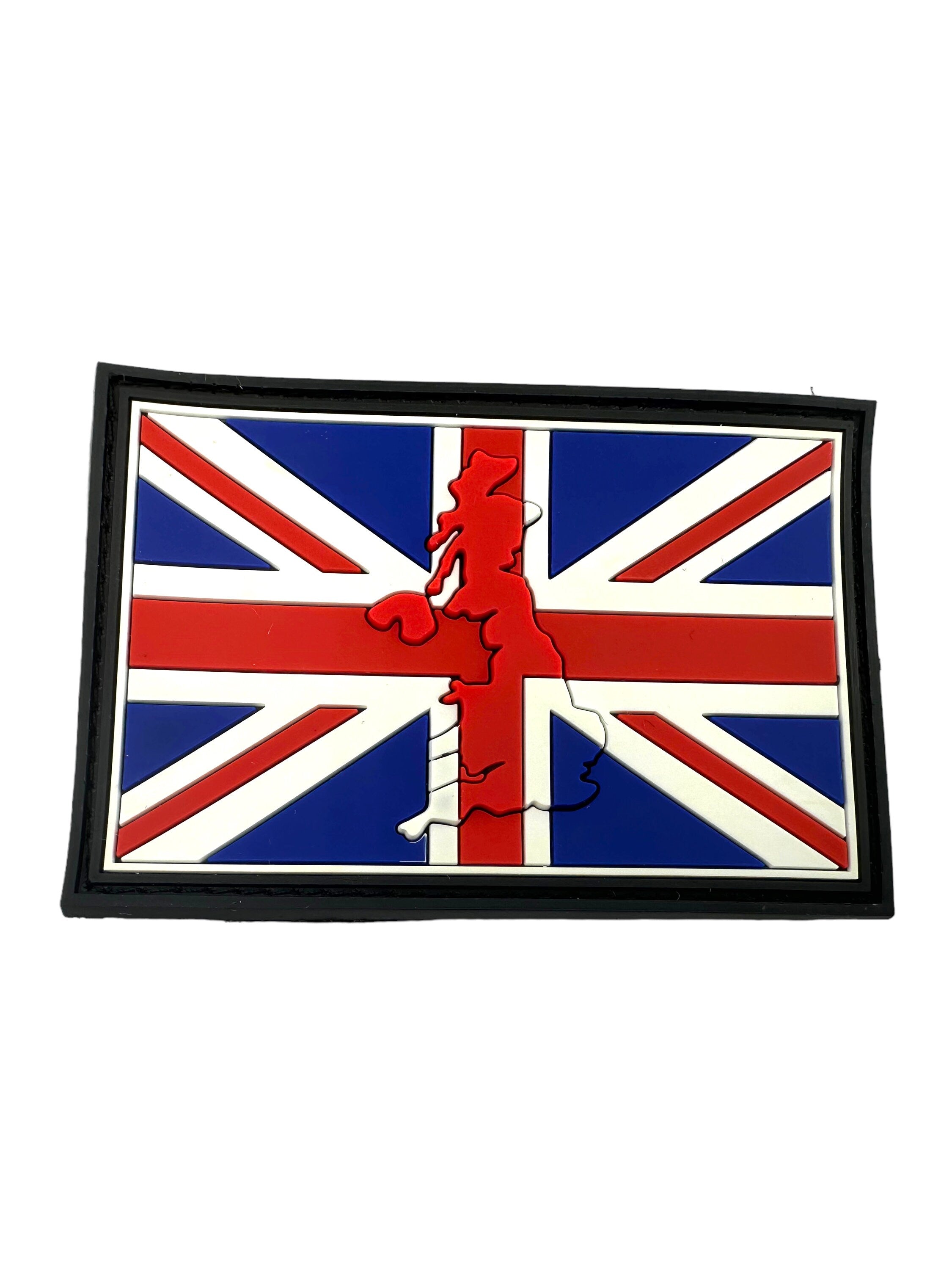 Embossed Great Britain United Kingdom Union Jack Country Flag PVC Airsoft Paintball Team Patch