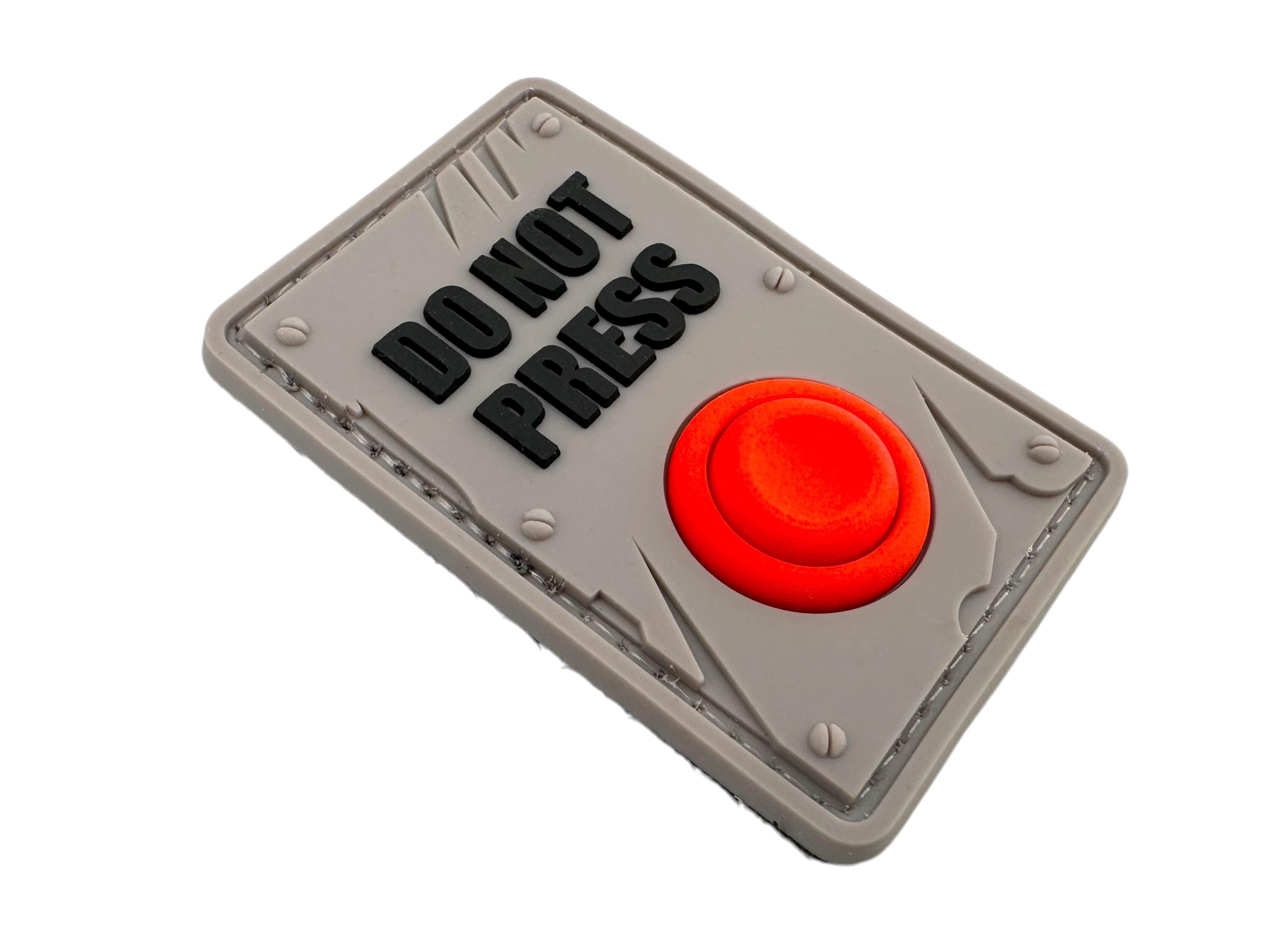 Do Not Press Button Airsoft Paintball PVC Morale Team Patch