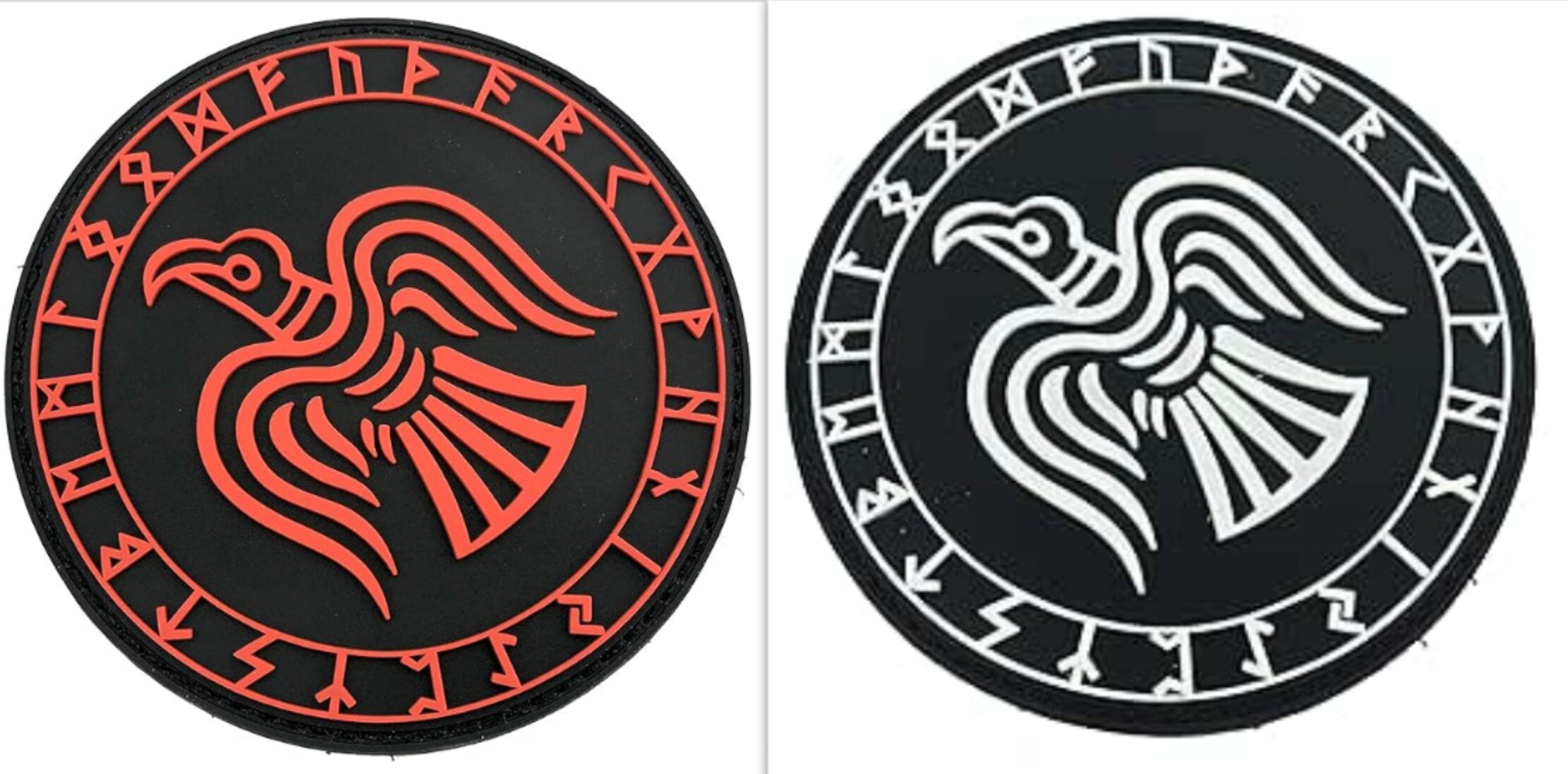 Odin's Raven Norse Rune Viking PVC Airsoft Paintball Morale Patch