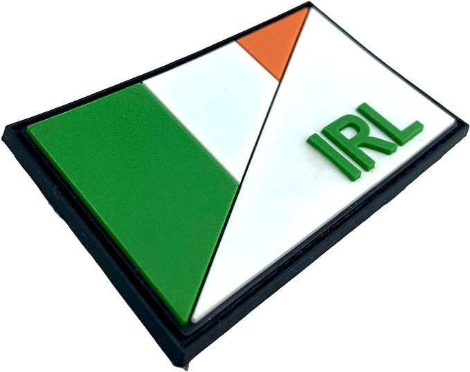 Ireland Irish Diagonal IRL Flag Tactical PVC Airsoft Paintball Cosplay Team Patch