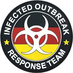 Zombie Infected Outbreak Response Team Glow in The Dark European Countries PVC Airsoft Paintball Morale Patch