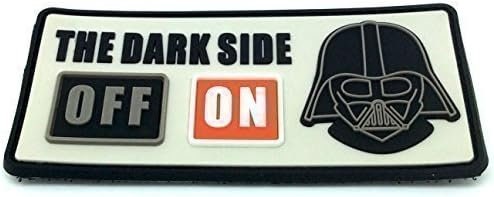 The Dark Side ON Darth Vader PVC Airsoft Paintball Morale Cosplay Fan Patch