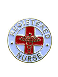 Registered Nurse Paramedic Medic Red Round Lapel Pin Badge Brooch