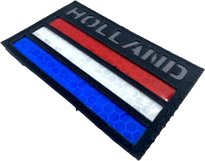 Holland Netherlands Reflective Camouflage Flag Tactical Laser Cut Airsoft Paintball Field Patch