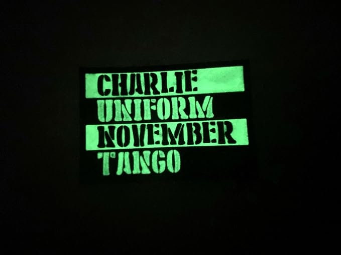 Charlie Uniform November Tango Paintball Airsoft PVC Morale Tactical Patch