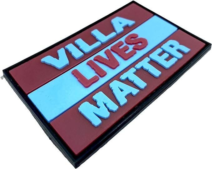 Villa Lives Matter Aston Villa FC Football Fan PVC Airsoft Paintball Morale Fan Patch