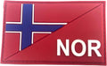 Norway Norwegian Diagonal NOR Flag Tactical PVC Airsoft Paintball Cosplay Team Patch