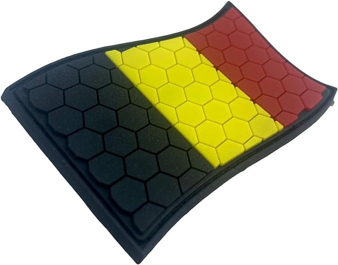 Belgium Belgian Honeycomb Flag Airsoft PVC Morale Cosplay Team Patch