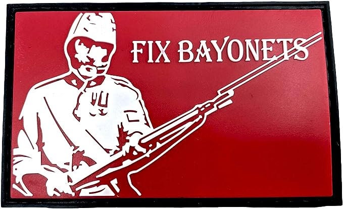 Fix Bayonets Airsoft Paintball PVC Morale Team Patch