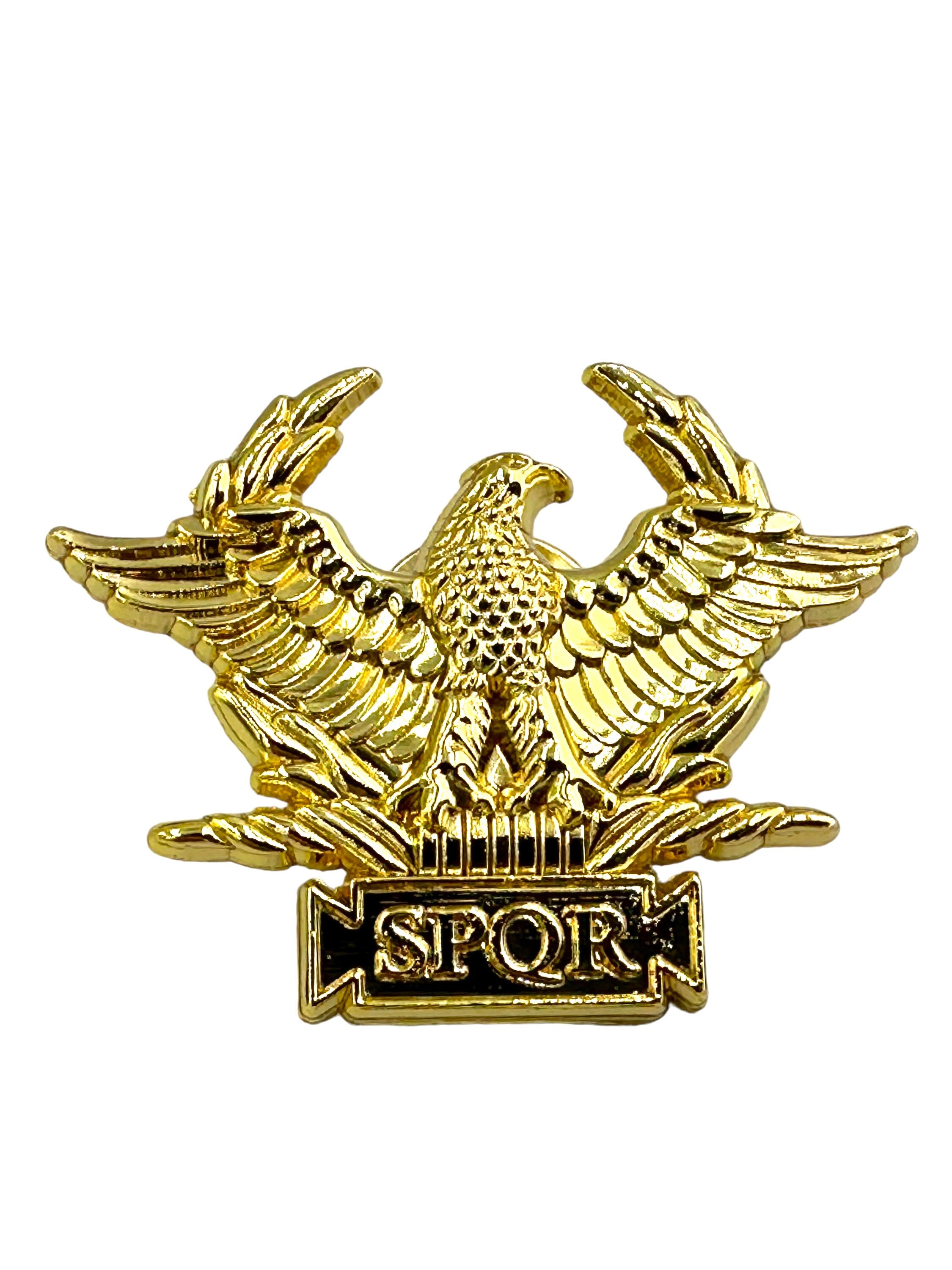 SPQR Senatus Populusque Romanus Ancient Roman Republic Metal Pin Badge Brooch