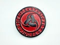The Triple Horn of Odin The Horn Triskelion Norse Rune Viking Red Metal Pin Badge Brooch