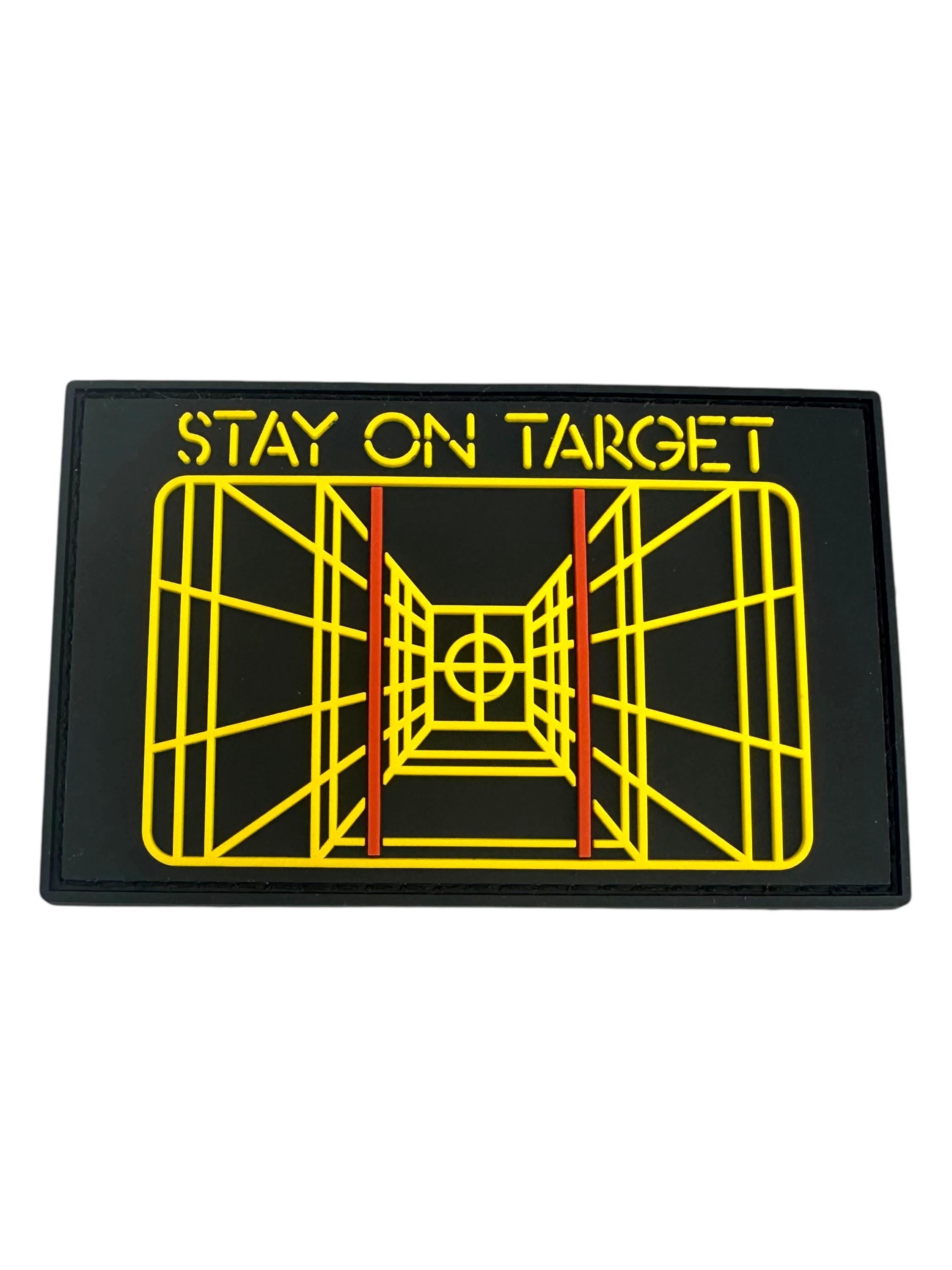Stay on Target Airsoft Paintball PVC Morale Fan Patch
