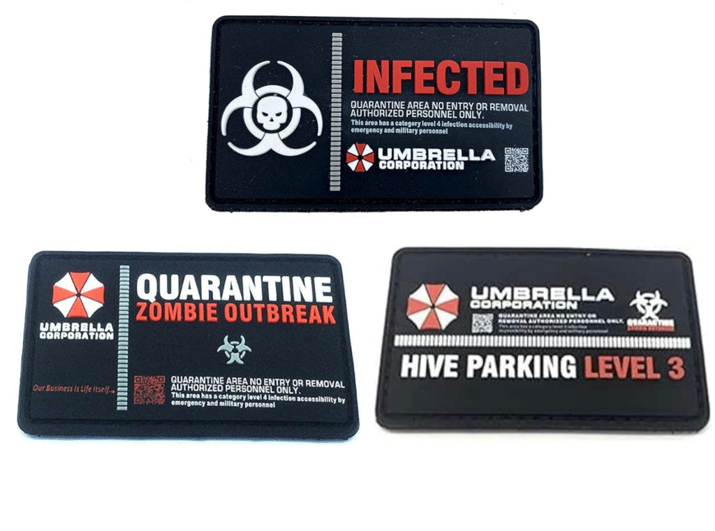 Umbrella Corporation Infected Quarantine Zombie Outbreak Airsoft PVC Morale Fan Sci Fi Patch