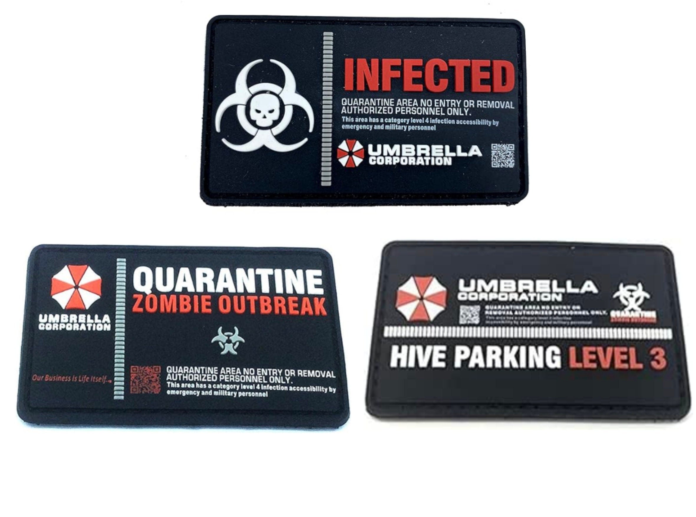 Umbrella Corporation Infected Quarantine Zombie Outbreak Airsoft PVC Morale Fan Sci Fi Patch