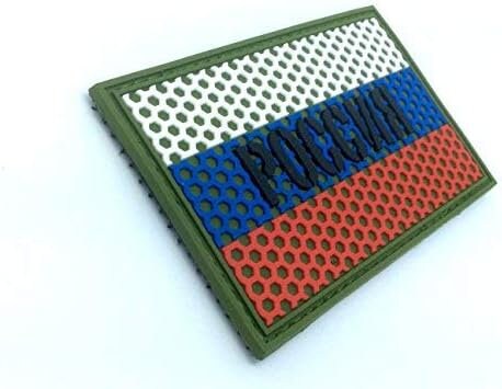 Russia Russian Россия Mesh Crest Flag Airsoft Paintball PVC Morale Team Patch