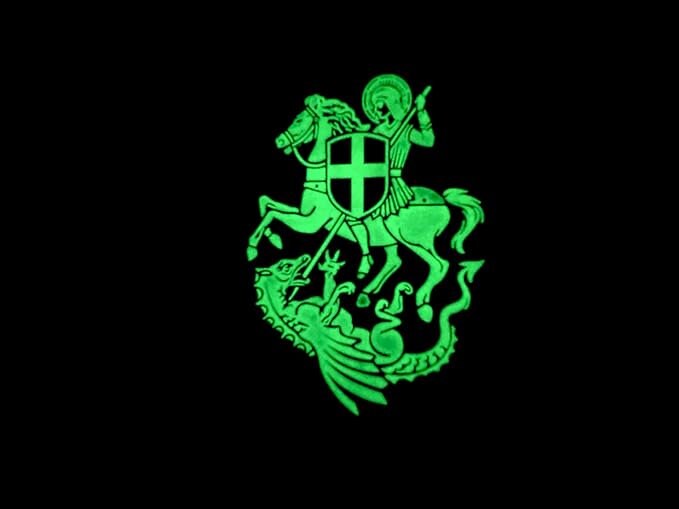 Knights Templar St George & Dragon Crusader PVC Airsoft Paintball Team Patch