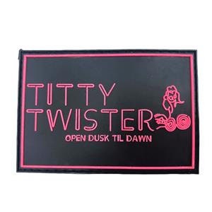 Titty Twister Open from Dusk Til Dawn Glow in the Dark Neon Airsoft PVC Morale Cosplay Patch