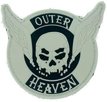 Outer Heaven Skull Wings Glow In The Dark PVC Airsoft Cosplay Patch
