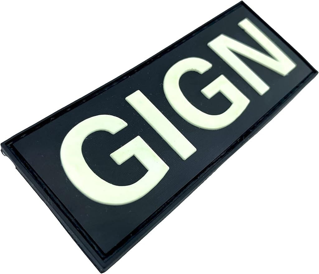 GIGN Groupe d'intervention de la Gendarmerie Nationale Glow in The Dark Tactical Airsoft Paintball PVC Morale Patch