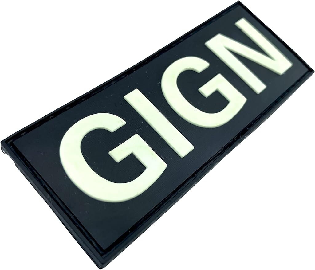 GIGN Groupe d'intervention de la Gendarmerie Nationale Glow in The Dark Tactical Airsoft Paintball PVC Morale Patch