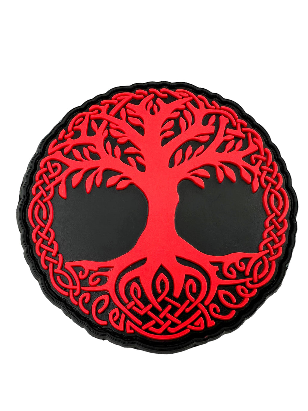 Tree of Life Viking Red Norse Cosplay PVC Airsoft Paintball Morale Patch