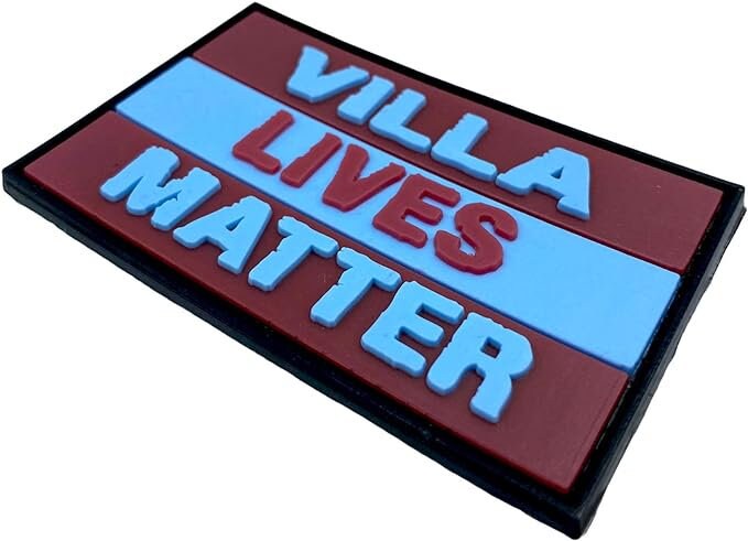 Villa Lives Matter Aston Villa FC Football Fan PVC Airsoft Paintball Morale Fan Patch