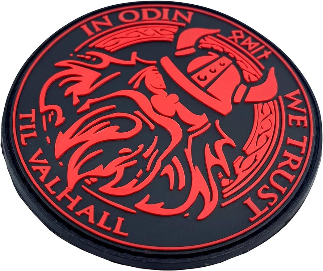 In Odin We Trust Viking Valhalla PVC Airsoft Paintball Morale Cosplay Tactical Patch