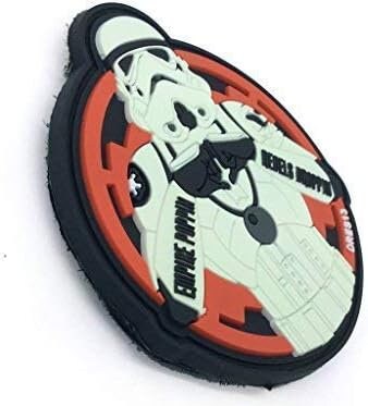 Empire Poppin Rebels Droppin Stormtrooper Glow In The Dark Tactical Cosplay Airsoft PVC Fan Morale Sci Fi Patch