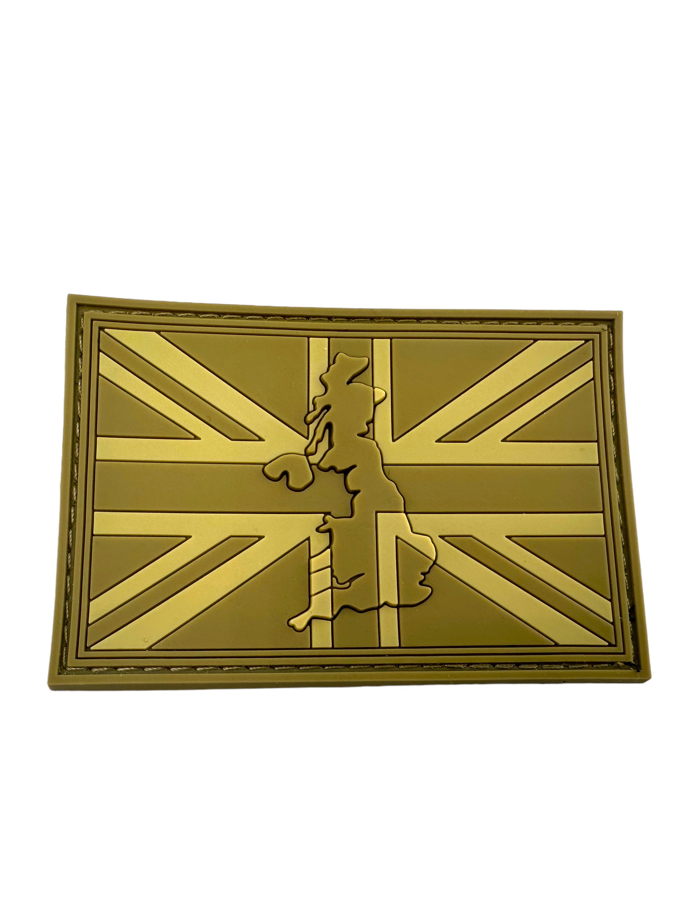 Embossed Great Britain United Kingdom Union Jack Country Flag PVC Airsoft Paintball Team Patch
