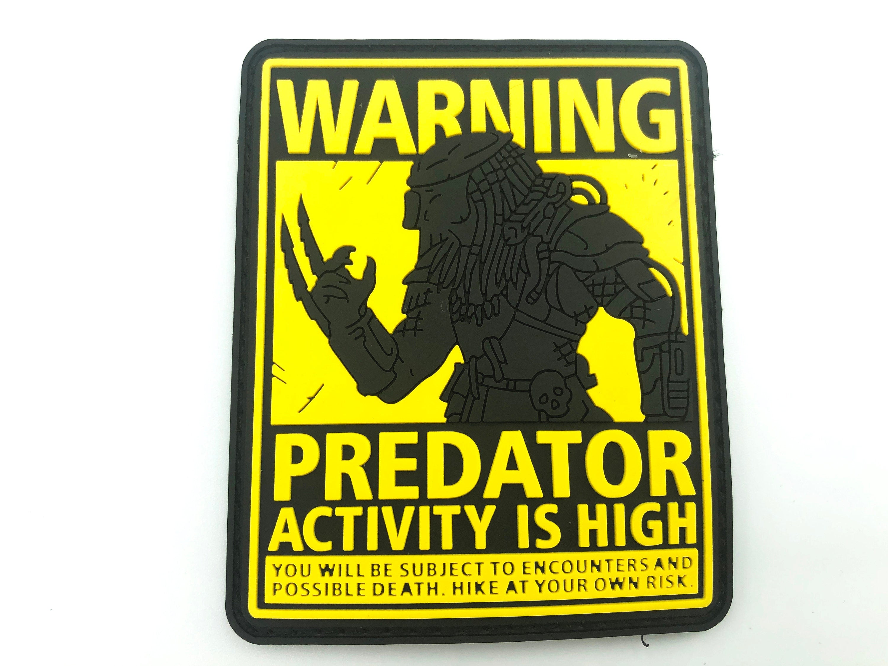 Predator Activity is High Airsoft Paintball PVC Morale Cosplay Patch