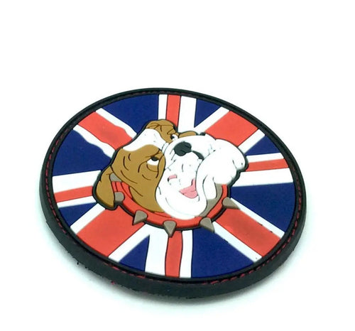 British Bulldog Union Jack Cosplay PVC Airsoft Paintball Morale Biker Patch