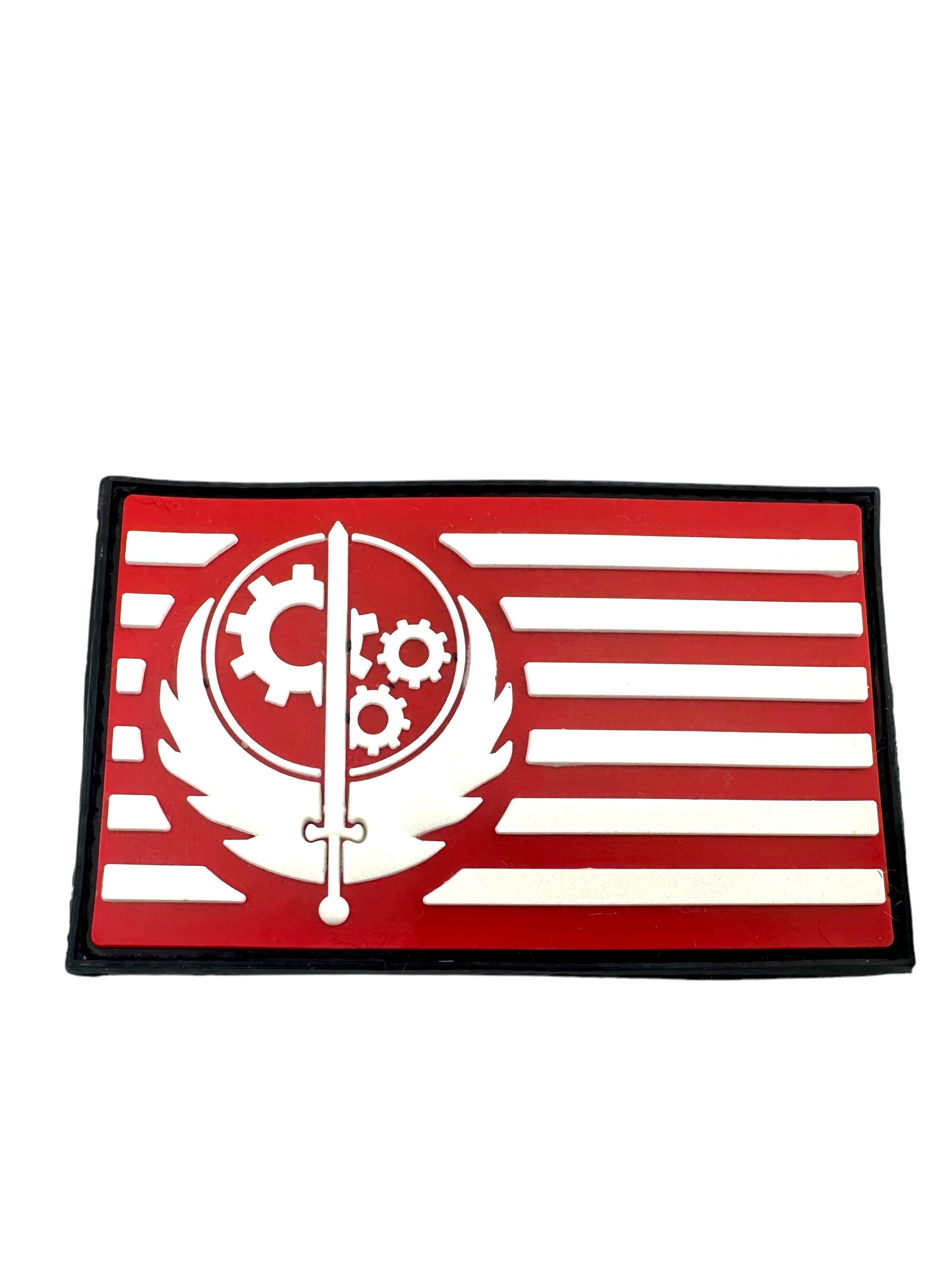 Brotherhood of Steel Glow in the Dark Flag Airsoft Paintball PVC Morale Fan Patch