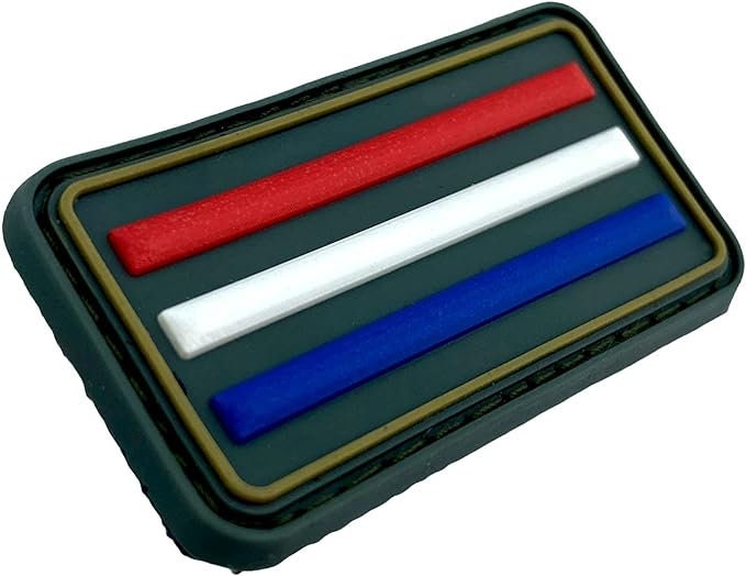 Netherlands Hollands HOL Bars Stripes Flag PVC Airsoft Paintball Morale Patch