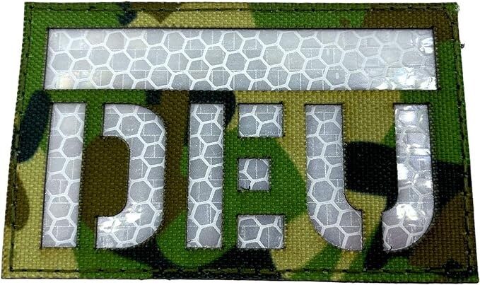 DEU Deutschland Camouflage Reflective Tactical Laser Cut Airsoft Paintball Field Patch