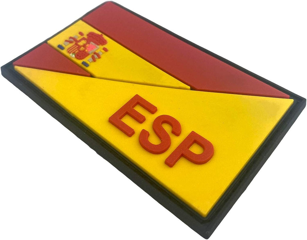 Spain Spanish Diagonal ESP España Flag Tactical PVC Airsoft Paintball Cosplay Team Patch