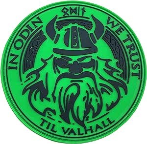 In Odin We Trust Viking Valhalla PVC Airsoft Paintball Morale Cosplay Tactical Patch